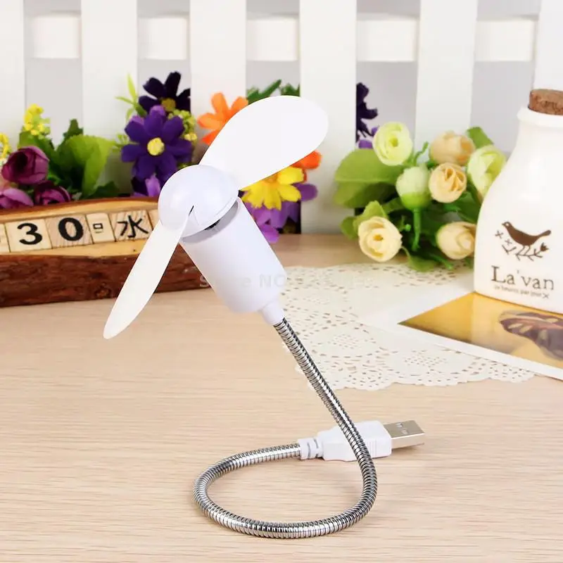 Портативный Съемный гибкая usb лампа 360 градусов отрегулировать мини вентилятор