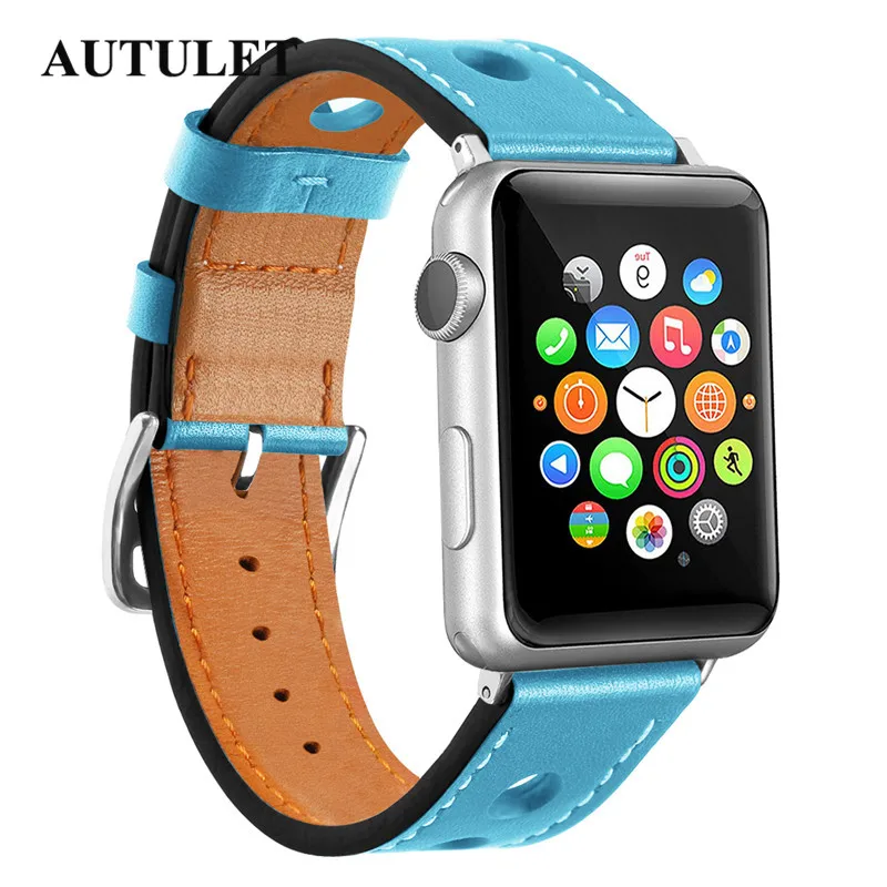 Запястье apple watch кожаные ремни 42 мм 38 женские и мужские Спорт браслет аксессуары