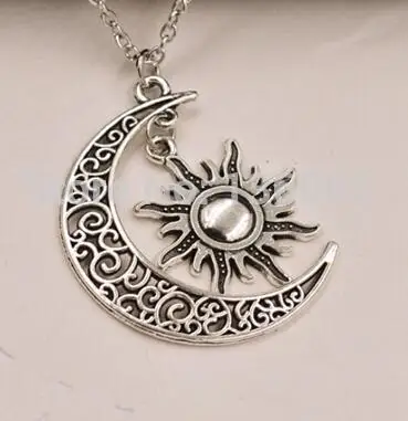 Винтажный серебряный полумесяц Луна и Звезда Эйфелева башня Клевер висячий