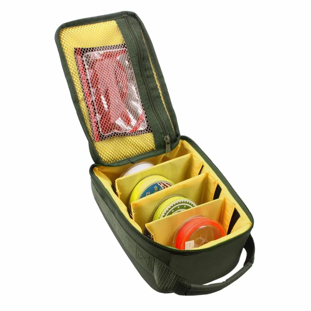 

600D Oxford Fishing Bag Outdoor Multifunction Fishing Handbag Army Green Fishing Line Reel Lure Hook Storage Bags