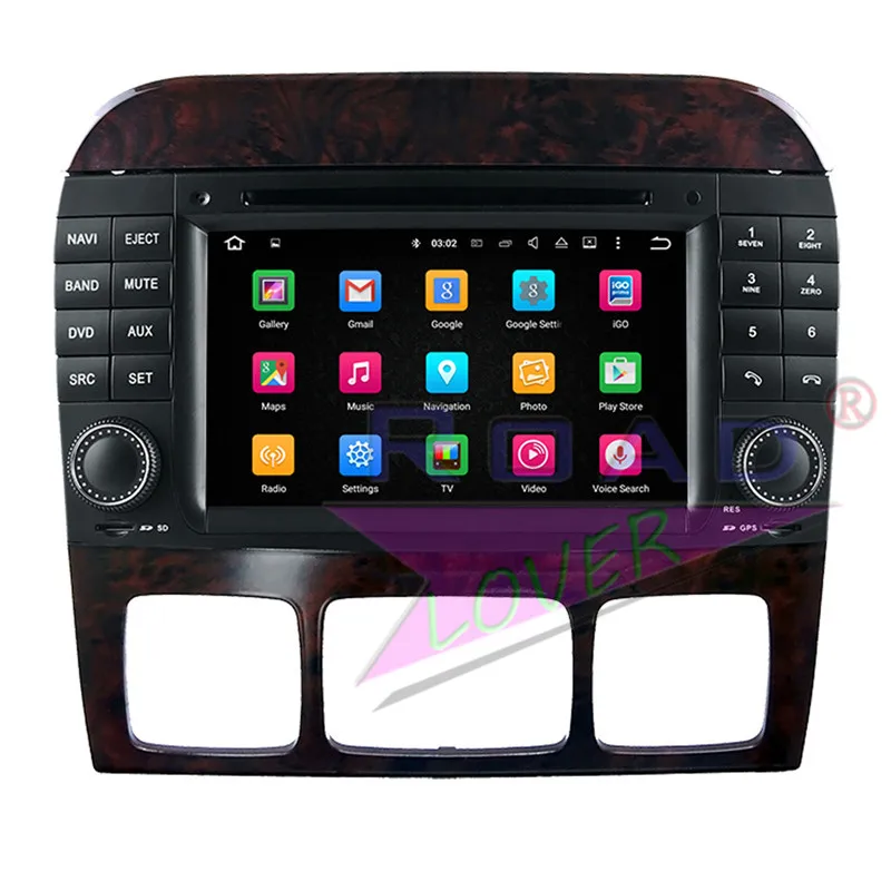 Roadlover Android 9 0 Автомобильный мультимедийный DVD плеер для Benz S W220 (1998 2005) Стерео GPS