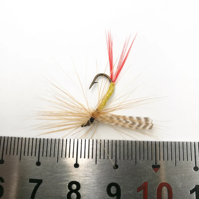 Продажа жёлтых и красных ягодиц мух для форели 5 шт./лот 10 # | Спорт развлечения