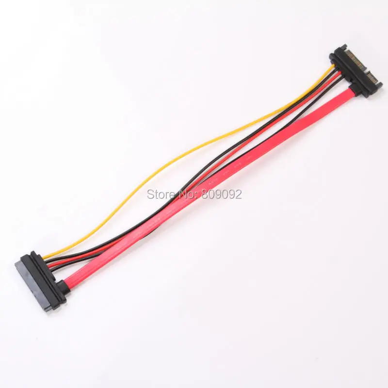Высококачественный комбинированный Удлинительный кабель 22 Pin Male Female 7 + 15 SATA Data HDD