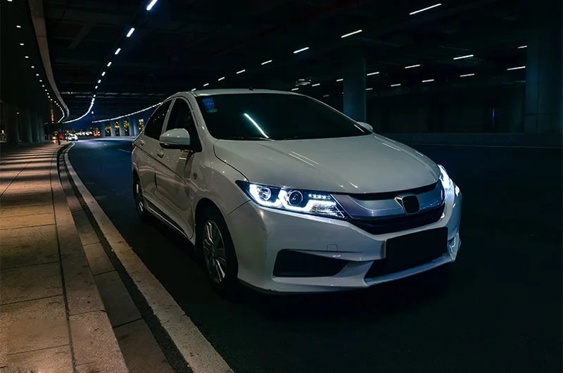 Автомобильная светодиодная лента передние фары для Honda City передсветильник фара