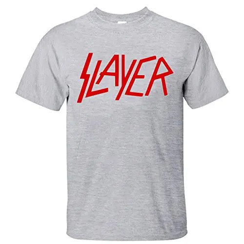 Модные Футболки для женщин летние прямые 100% хлопок и Для Мужчин's Slayer надписью
