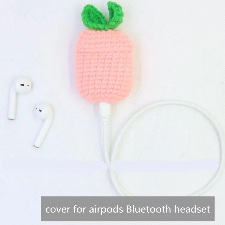 Handmade Crocheted Knitting DIY Craft Dust Covers for Airpods Bluetooth Headset Charging Case Protector | Дом и сад