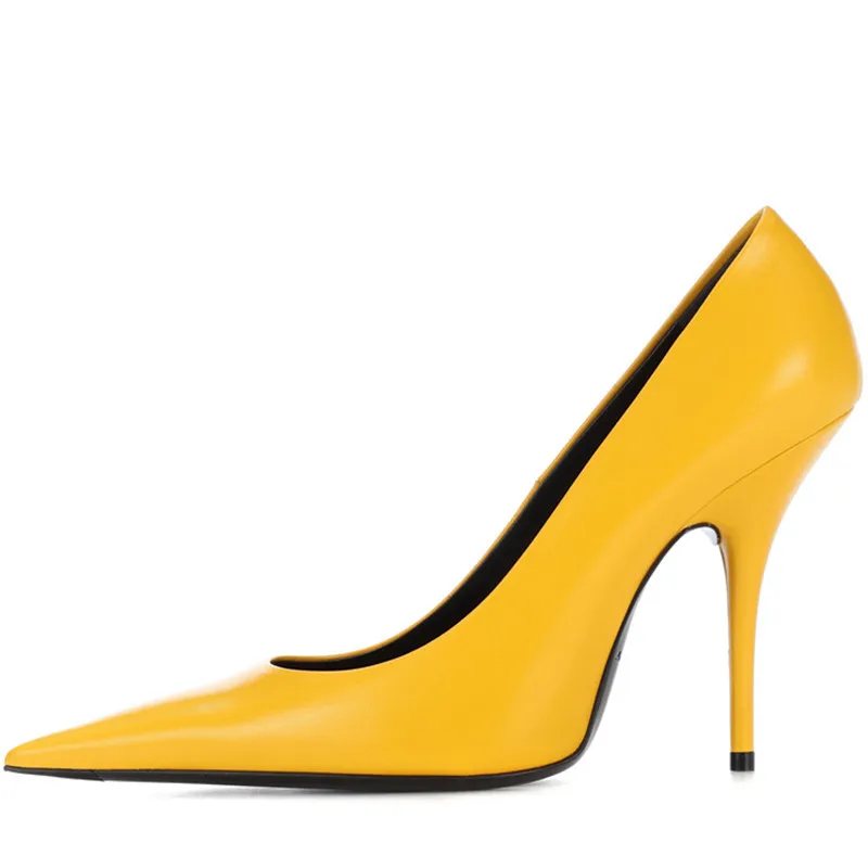 

Соблазнительные женские туфли-лодочки из натуральной кожи на тонком каблуке с острым носком; Клубные вечерние туфли-лодочки на тонком каблуке; Цвет желтый, небесно-голубой