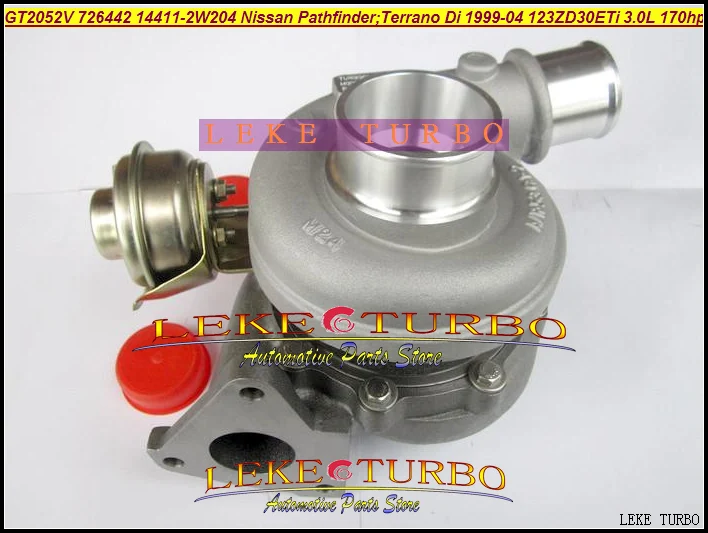 Турбина GT2052V 726442-0004 726442 14411-2W204 14411-2W20A Турбокомпрессор Для NISSAN Pathfinder TERRANO ZD30ETi 3.0L D