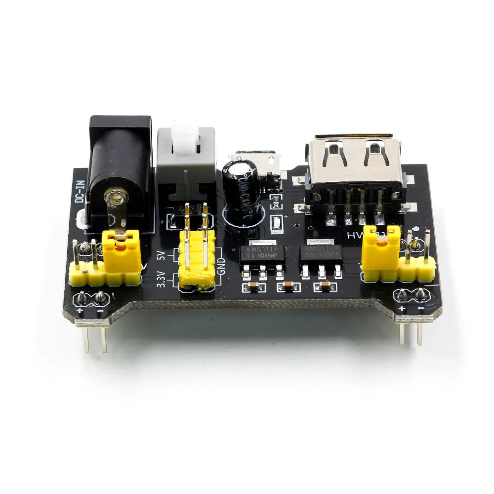 Макетный модуль питания USB/MICRO совместимый 3,3 V/5 V двойной USB вход MB-102 плата питания