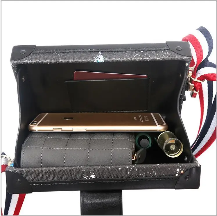 2017 Искусственная кожа коробка сумка с замком сумки Классический Вечеринка бренд