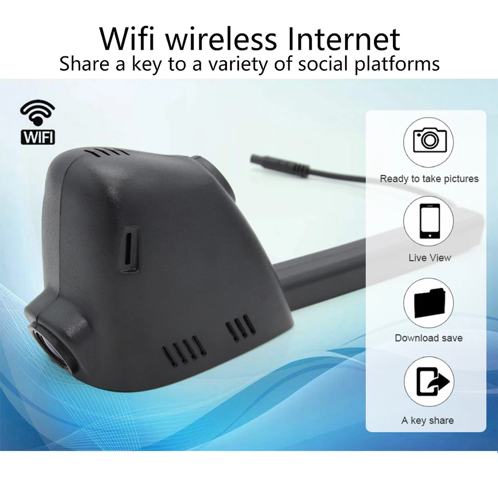 Junsun S17 Видеорегистраторы для автомобилей регистраторы Камера WI-FI беспроводной App