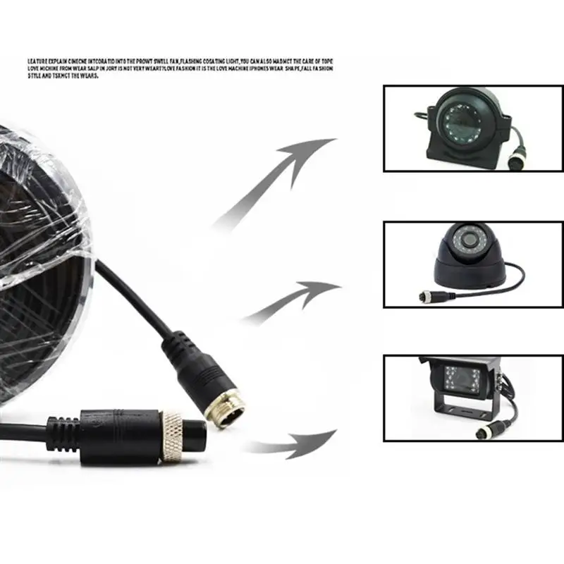 Автомобильный монитор шины Камера мужского и женского пола 4 Pin видео Мощность