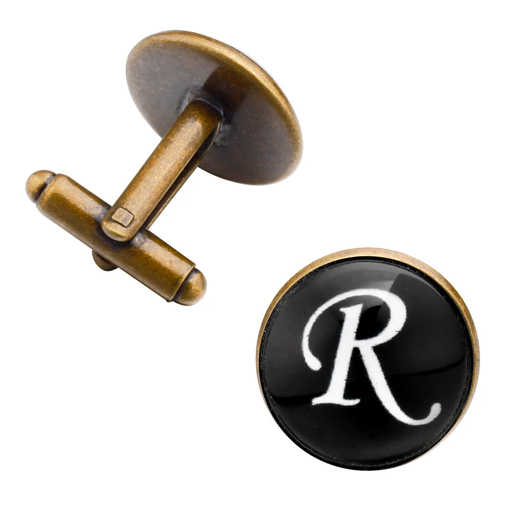 Новое поступление стеклянные кабошоны Abotoadura надпись R рубашка на День отца