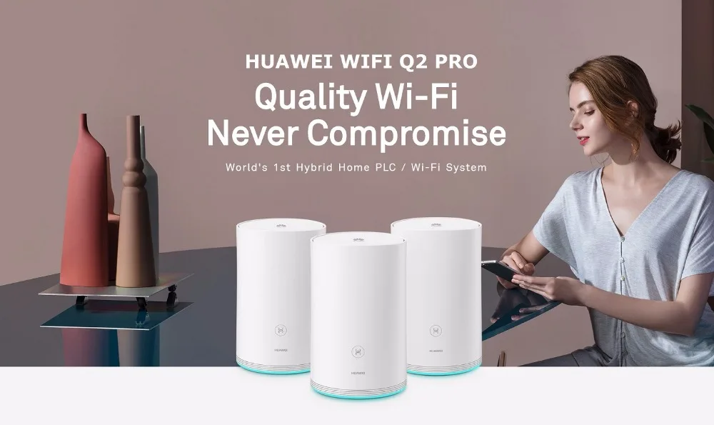 Новое поступление, высококачественные HUAWEI Wifi Q2 Pro роутеры, Двухдиапазонные гигабитные беспроводные роутеры с двумя роутерами для родителей и детей, элегантный дизайн