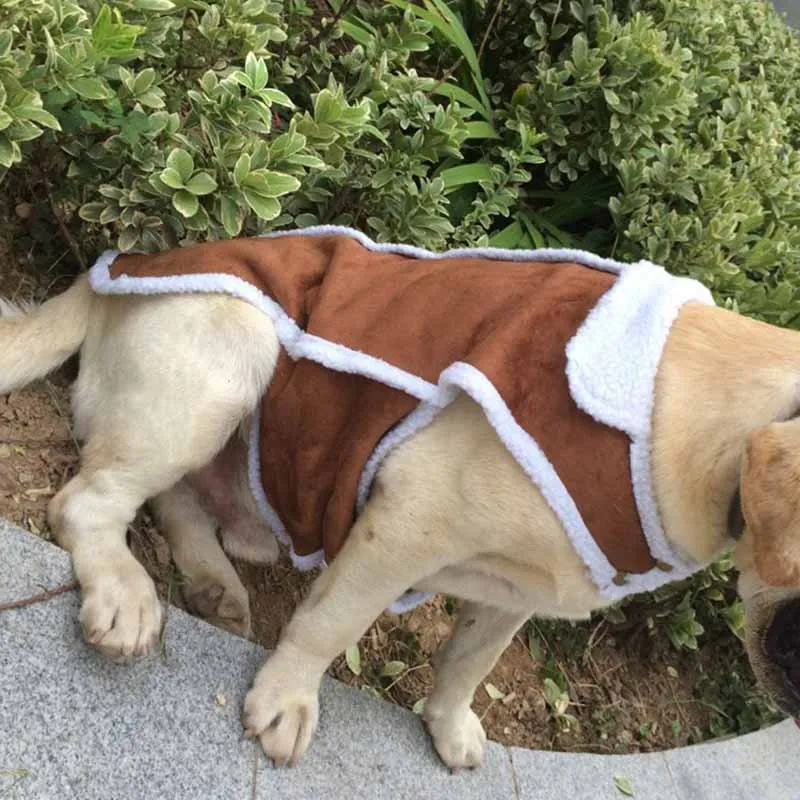 Жилет для больших собак Роскошная Одежда питомцев из оленьей кожи пальто