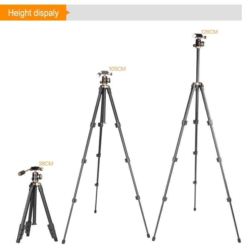 Портативный алюминиевый штатив Cadiso Q160S с шаровой головкой для камеры DV DSLR