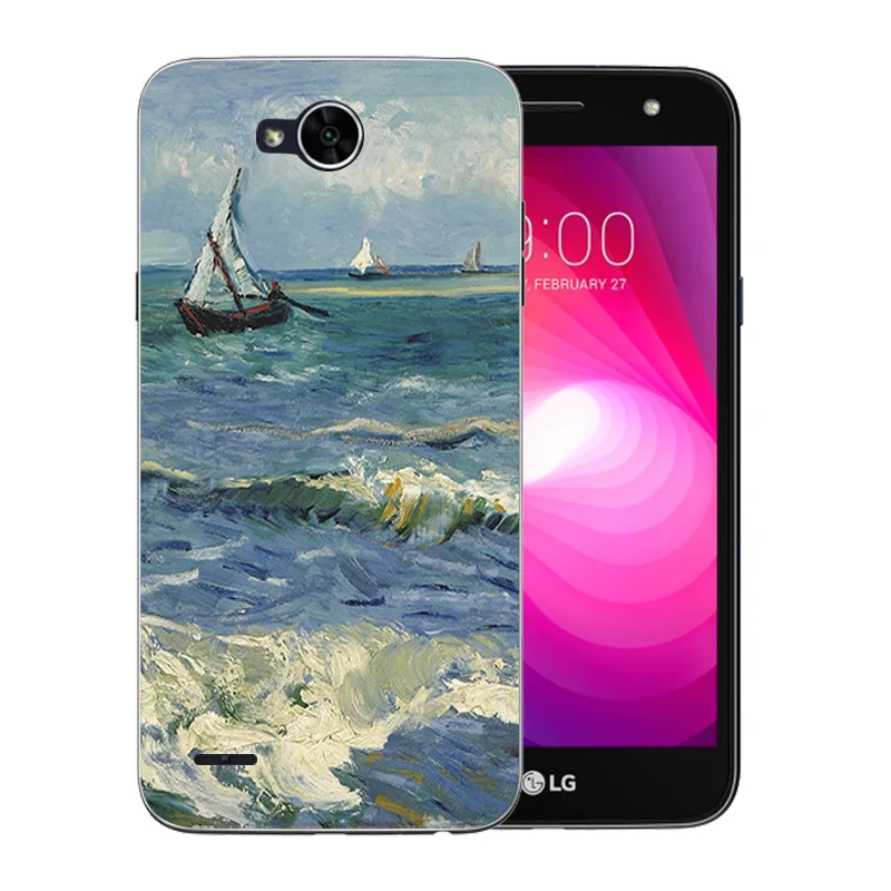 Силиконовый чехол для LG X power 2 K10 Power мягкий мобильного телефона из ТПУ с рисунком