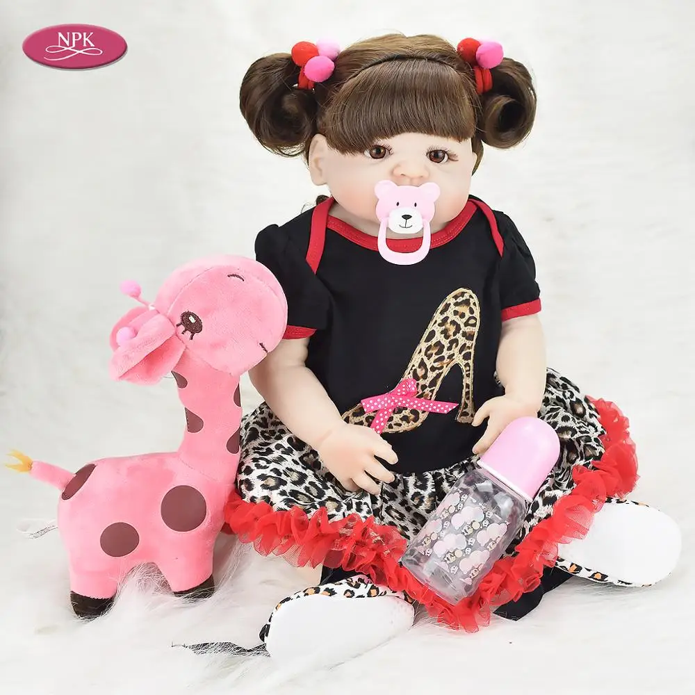 NPK 55 см силиконовая кукла для новорожденных девочек реалистичные игрушки куклы