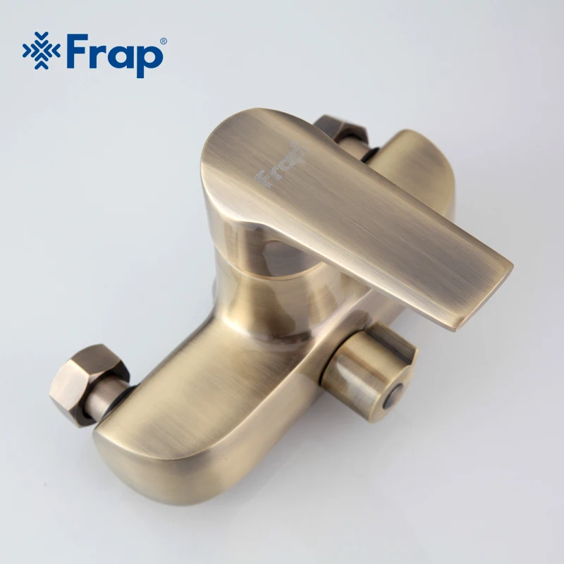 Frap Бронзовый настенный латунный Смеситель для ванной комнаты смеситель ванны с