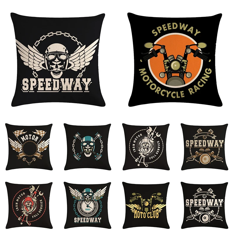 

Наволочка для подушки Crazy Speed, мотоциклетная Спортивная наволочка для домашнего стула, декоративные квадратные мягкие наволочки ZY1245