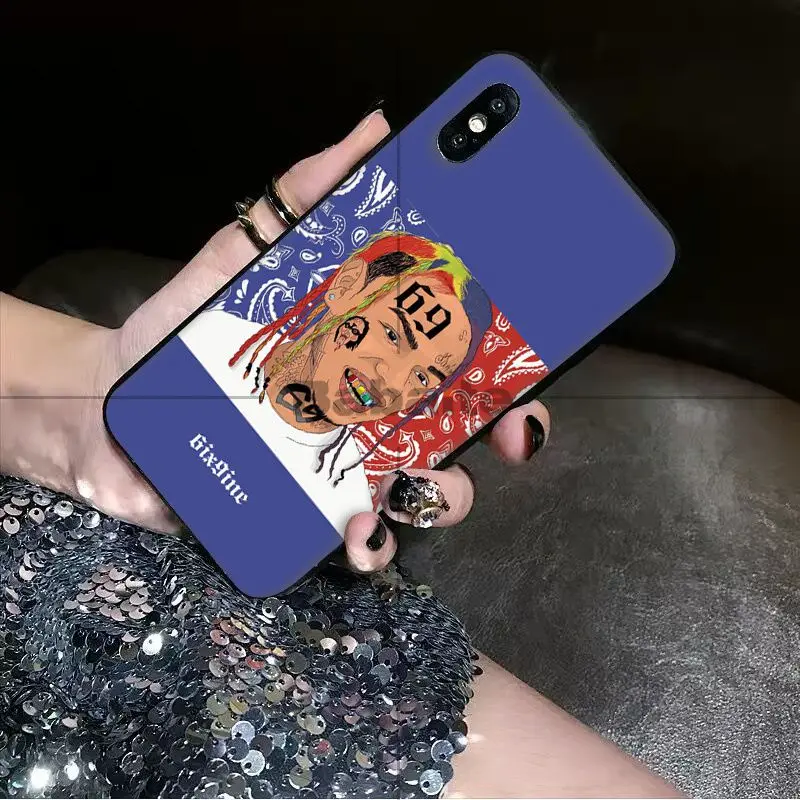 Babaite хип-хоп рэппер Tekashi 69 6ix9ine умный черный мягкий чехол для телефона iPhone X XS MAX 6 6s 7