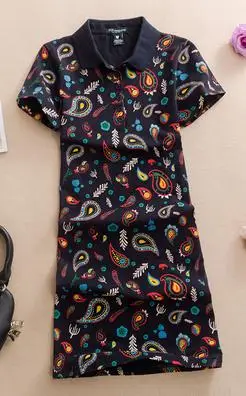 Baharcelin 4XL 5XL Вышивка поло Повседневные Платья De Festa Femme летние с принтом милые топы одежда цельнокроеное платье Ete Vestidos