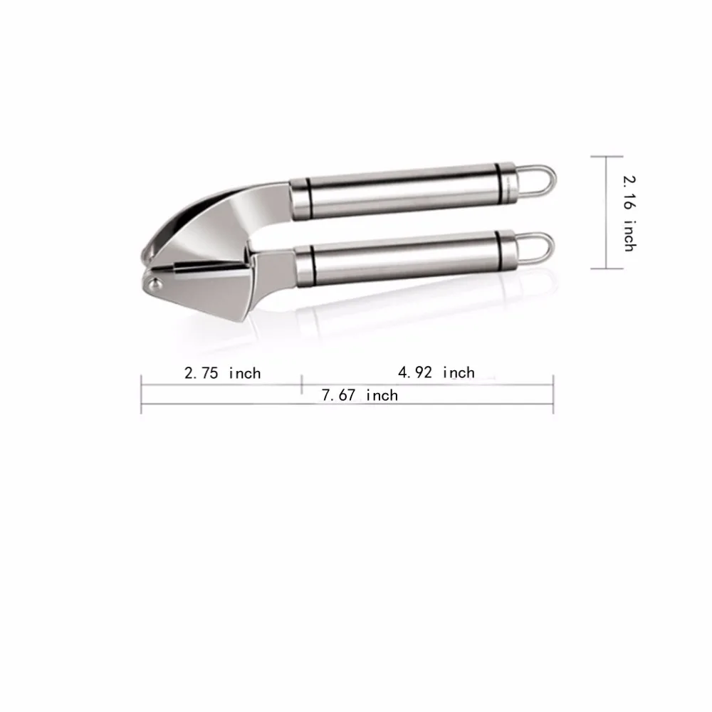 Stainless Steel Garlic Press - Crush and Mince Cloves &amp Ginger Easily Oval Handle kitchen accessories gadget cuisine B419 | Дом и сад