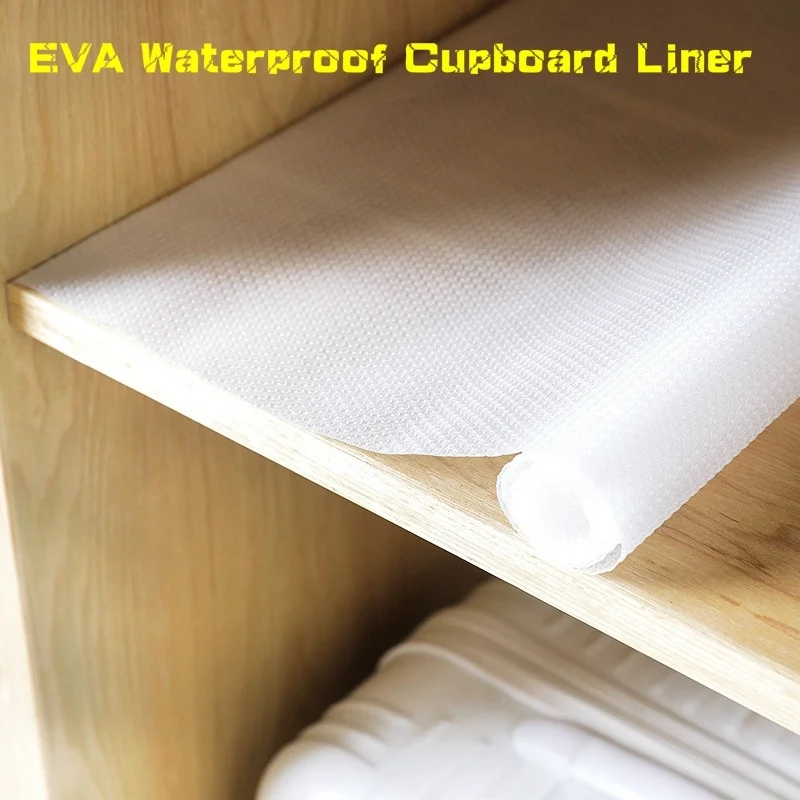 Clear EVA Waterproof Cupboard Cabinet Shelf Drawer Liner Non Slip Table Cover Mat Adhesive Kitchen Home Organization Use | Дом и сад