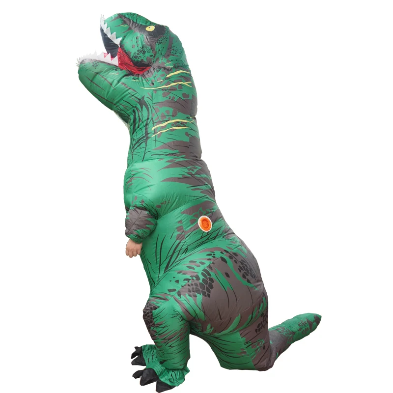T REX для взрослых надувной костюм Рождественский динозавра животного на Хэллоуин