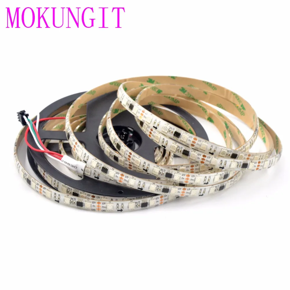 Mokungit 100M 20X5M DC12V WS2811 20 пикселей 60leds/M 5050 RGB SMD LED цифровая мечта цветная светодиодная