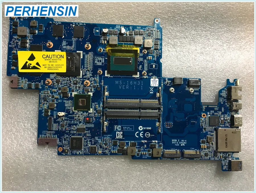 MS-16H31 для MSI WS60 Материнская плата ноутбука i7 4720HQ MS-16H3 Ver 1 100% работают отлично |