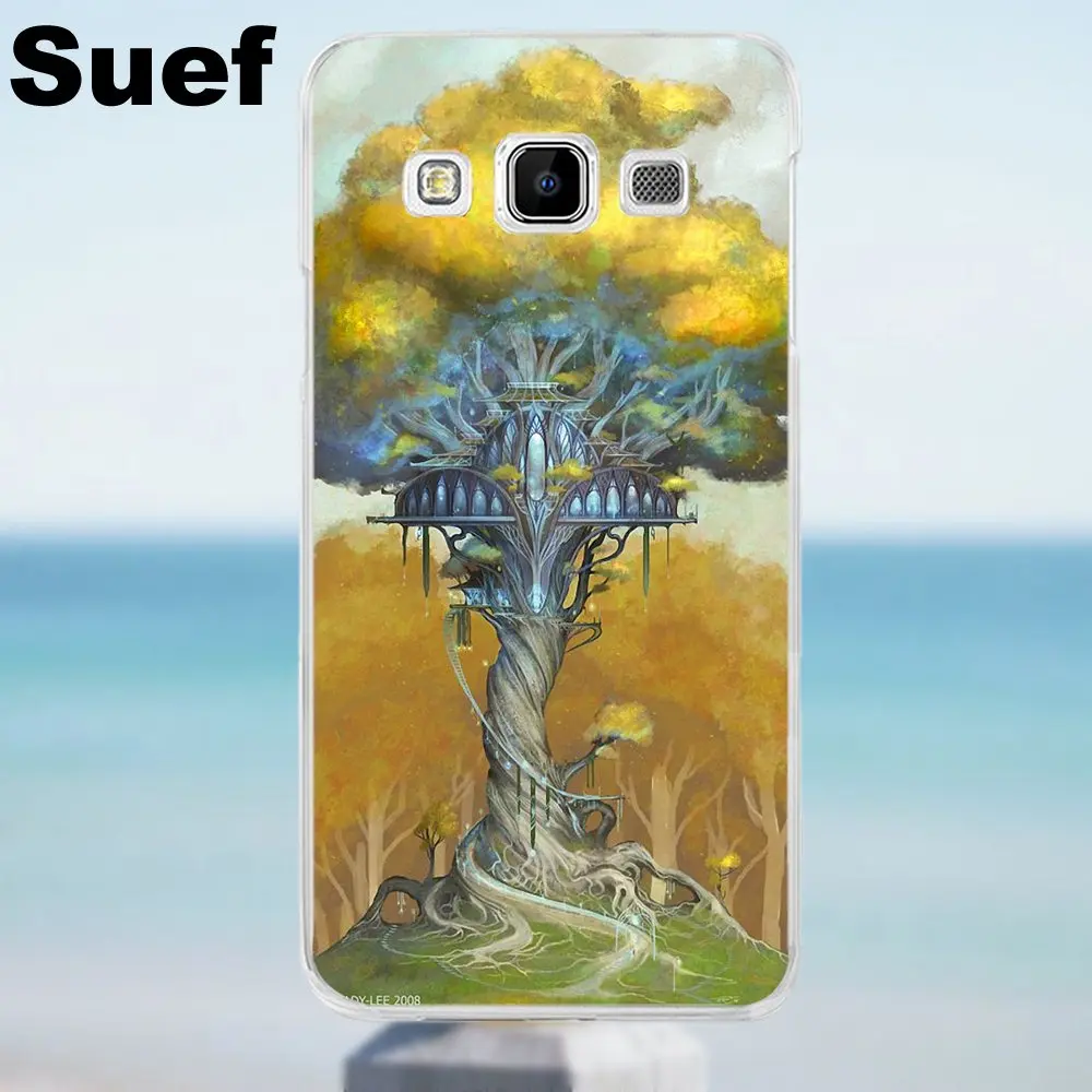 Suef Властелин колец дерево для Galaxy Alpha Core Prime Note 2 3 4 5 S3 S4 S5 S6 S7 S8 mini edge Plus TPU