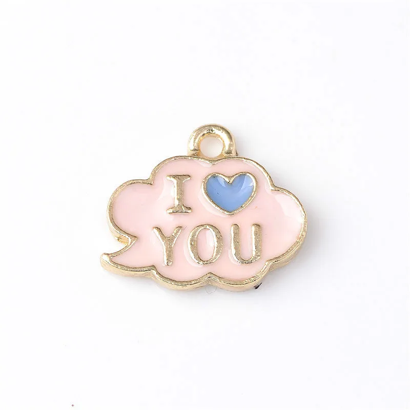 10 шт. подвески сделай сам с подвесками в виде надписей I love you корейские модные