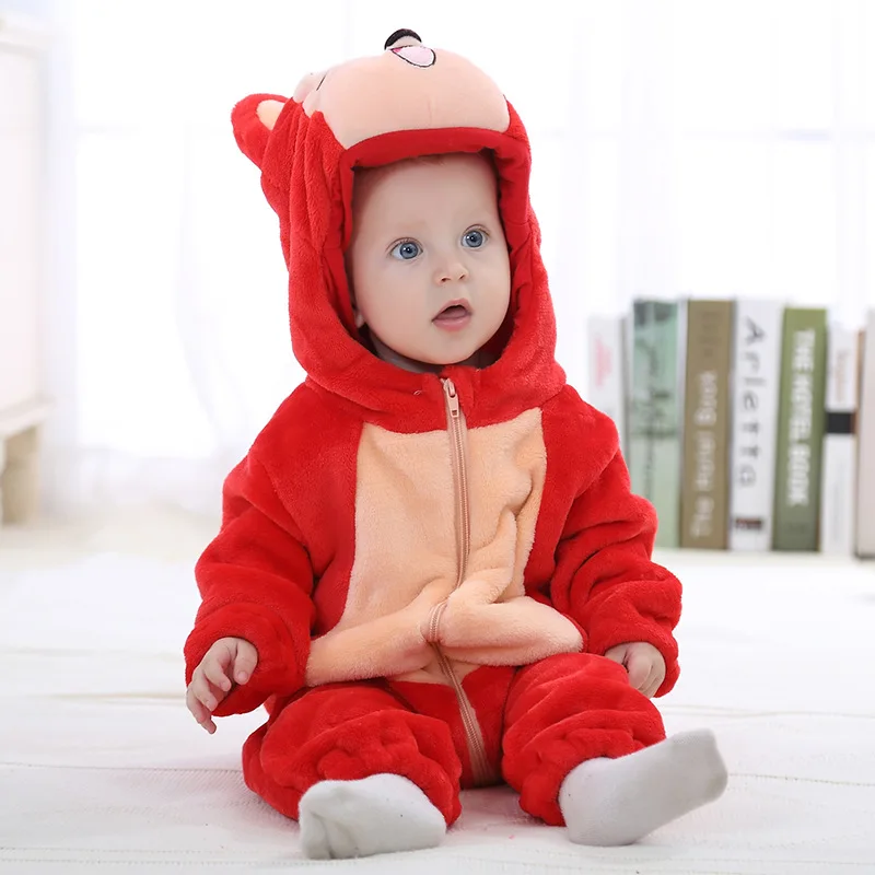 Зима-Весна фланелевый комбинезон для новорожденных детская одежда альпинизма с