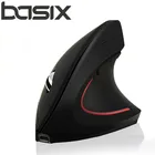 Мышь BASIX беспроводная, 2,4 ГГц, 5 кнопок, вертикальная