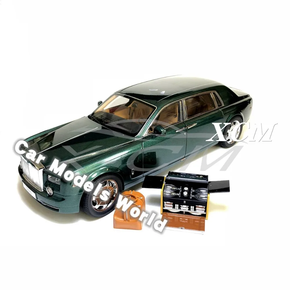Литая модель автомобиля для Kyosho Phantom EWB с чемоданом и винным стеклом (зеленый) 1:18 +
