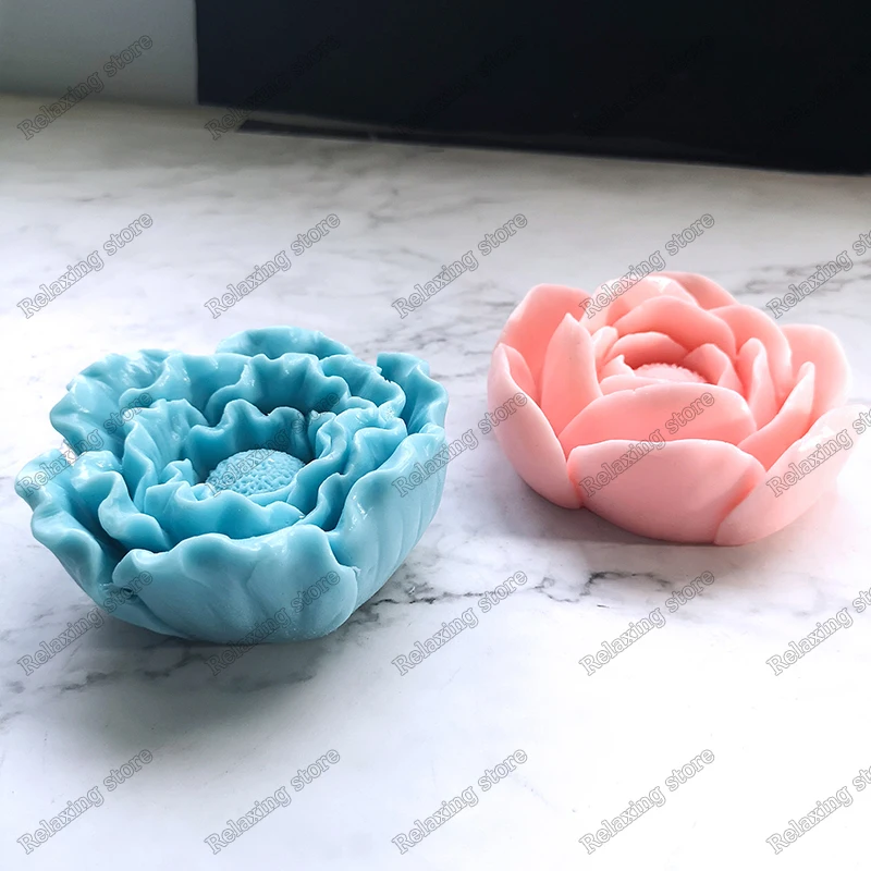 Большой размер 3D цветы помадка торт Силиконовая форма Роза гипс искусственная