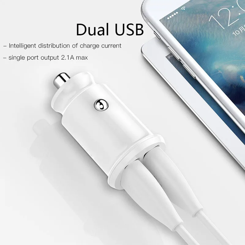 Rovtop Mini USB Автомобильное зарядное устройство 3.1A автомобильное двойное
