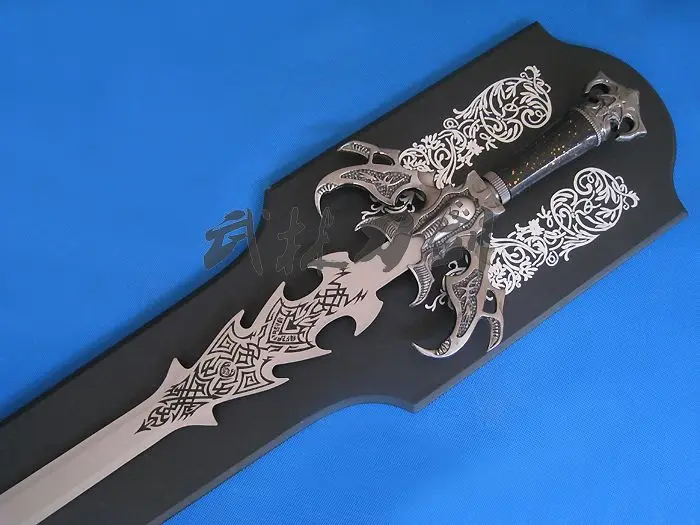 S1623 череп злой Скелет Когти демон меч черная краска атласная отделка лезвие 44 3
