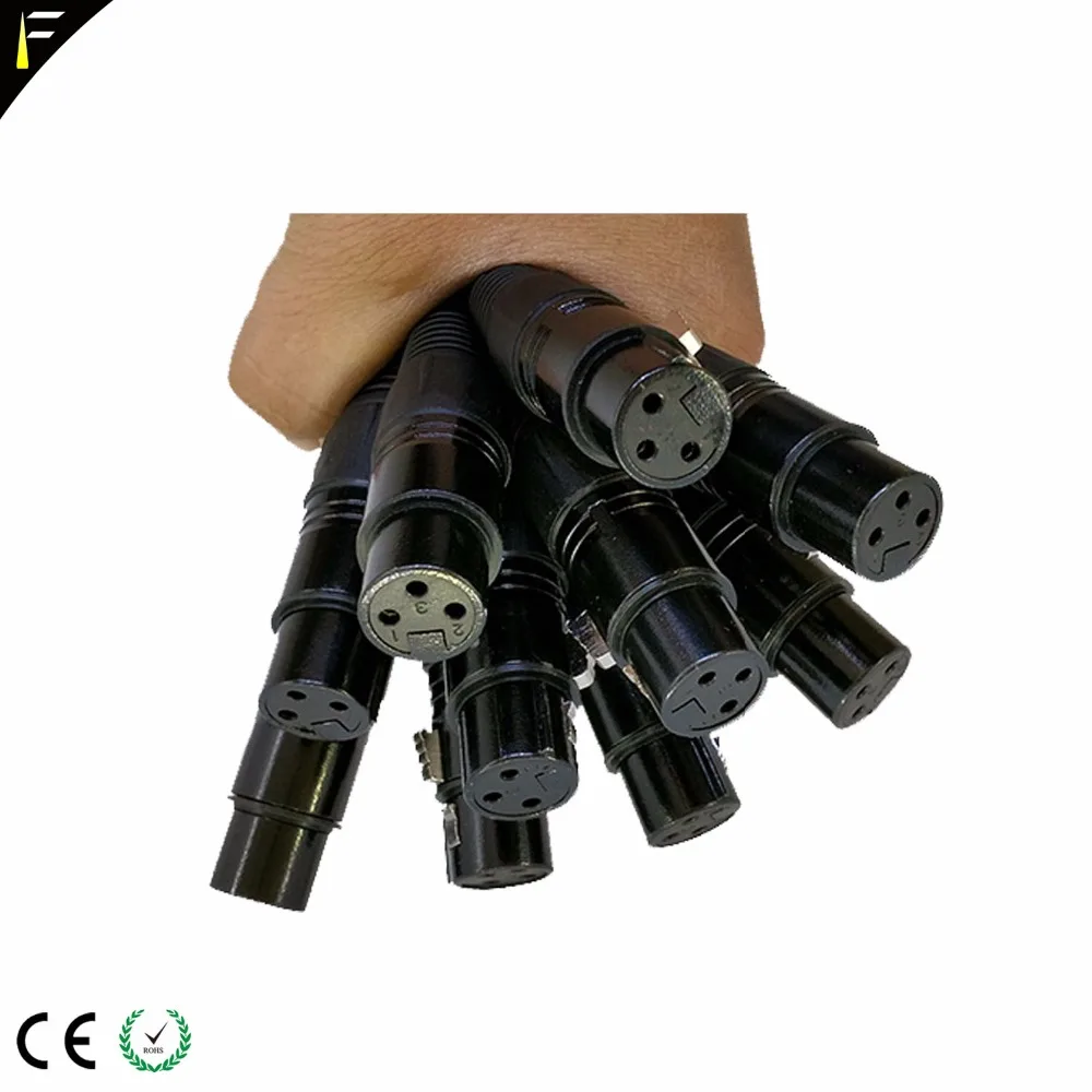 Кабель для дискотесветильник 8xLOT DMX 512 3pin 3XLR Соединительный шнур кабели передачи
