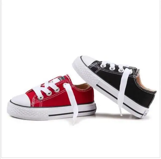 2019 Children Canvas Shoes Girls Boys Sneakers Soft Sole Trainer Casual Flat Lace-Up Kids Baby Plimsolls (Toddler/Big Kid) | Детская
