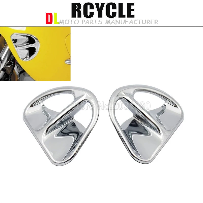 

Chrome Motorcycle Fairing Martini Air Intake Grills Decoration Bokykits Parts Accessories For Honda Goldwing GL1800 2001-2011