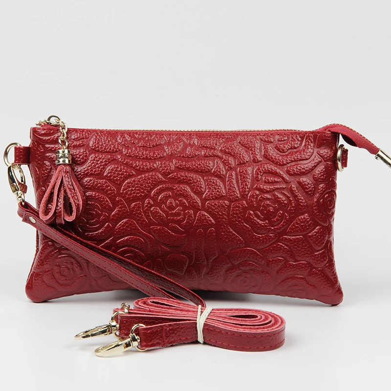 2017 WERICHEST брендовая кожаная женская сумка-мессенджер с цветочным узором маленькая