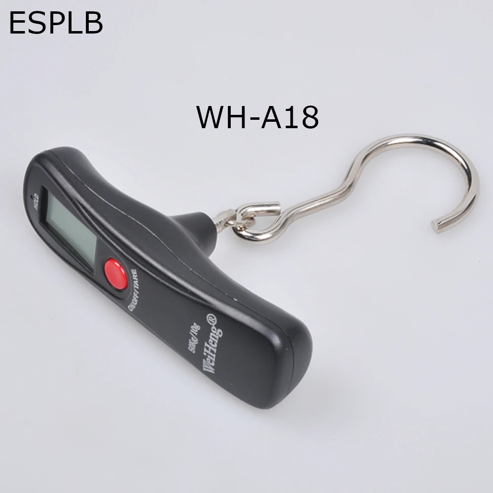 ESPLB цифровые весы для багажа 50 кг x 10 г мини портативные подвесные дорожные