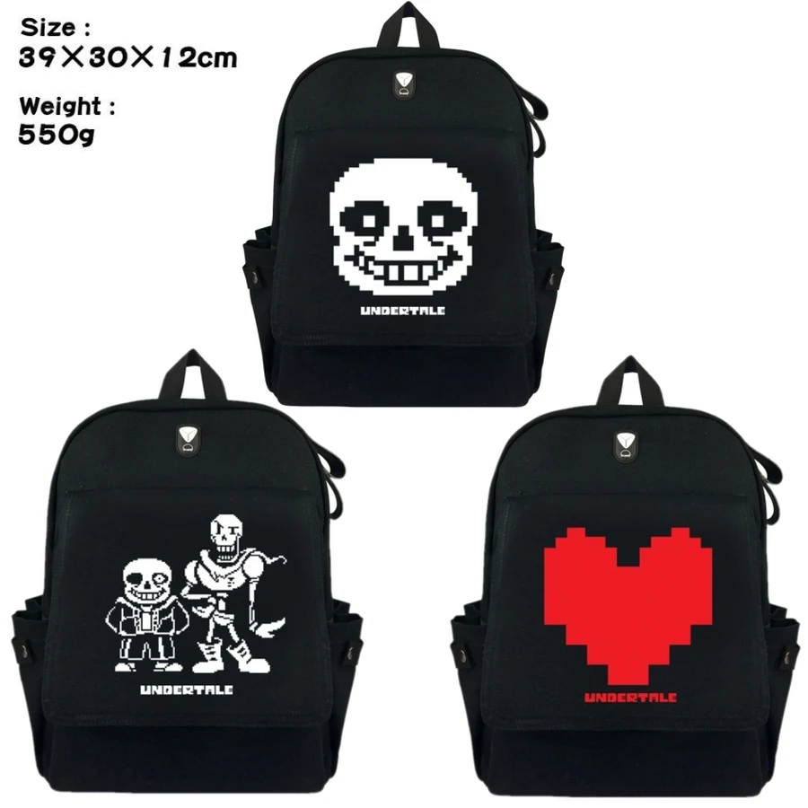 

Game Undertale Frisk sans Student School bag Casual canvas Backpack Fashion Rucksack Travel bag Shoulder Bag Bookbag