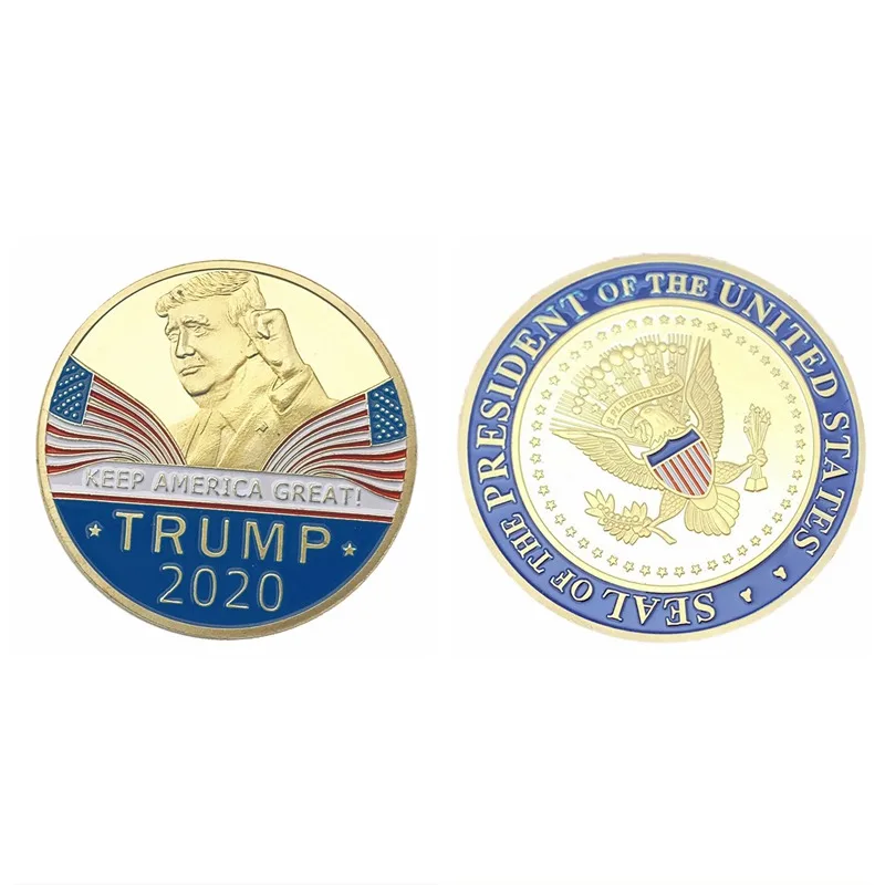 2019 новый президент США Дональд Трамп 2020 сохранить Америку Великая монета с