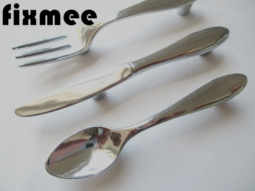 Fixmee 3 шт. Ножи ложки вилки Кухня шкаф с выдвижными ящиками тянуть ручки дюймовая