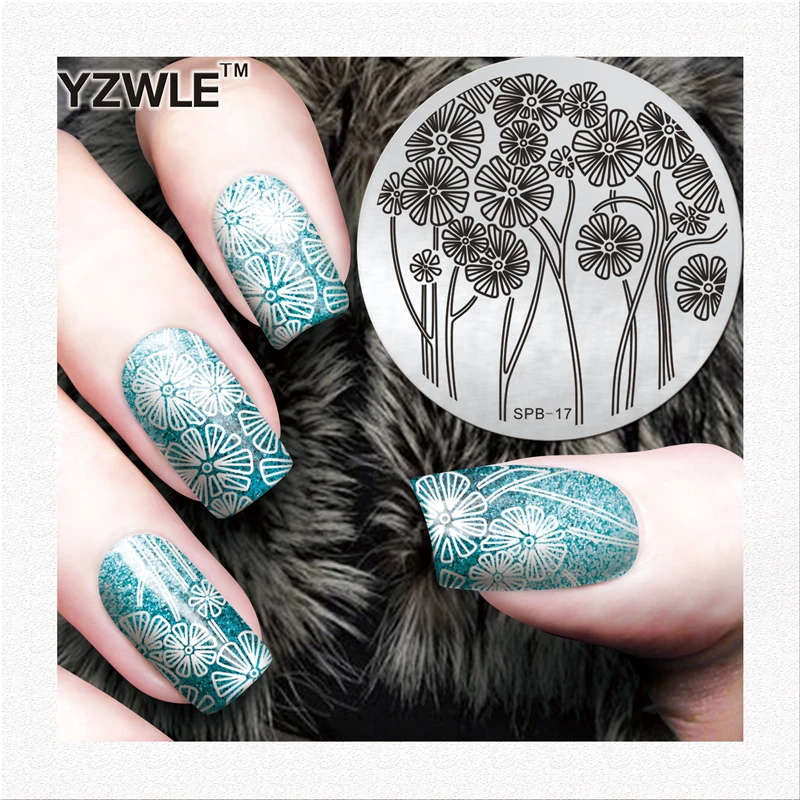 Цветок Рождественский стиль модный дизайн DIY Nail Image штамповочные пластины 3D
