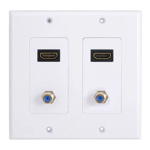 2HDMI настенная композитная видеорозетка аудио адаптер разъём CCTV TV | Компьютеры и