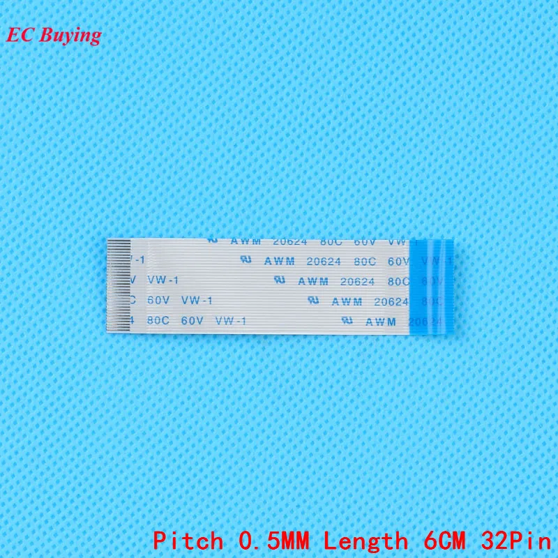 Гибкий плоский кабель FFC/FPC 32 pin для ЖКД длина 0 5 мм 6 см Pins шт.| |